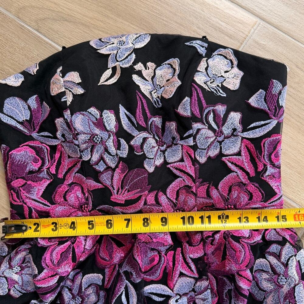 MARCHESE NOTTE -NWT- Tiered Strapless Embroidered Floral Tulle Gown | 10 - Picture 13 of 14